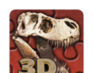 3D恐龙拼图logo图