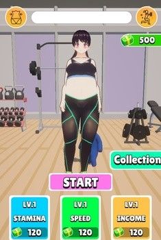 动漫女孩锻炼游戏