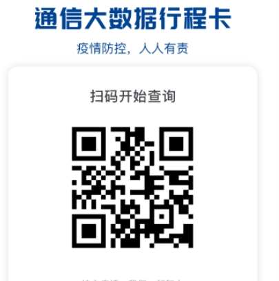 通信大数据行程卡二维码